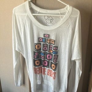 White Long Sleeve Beastie Boys Graphic Tee small
